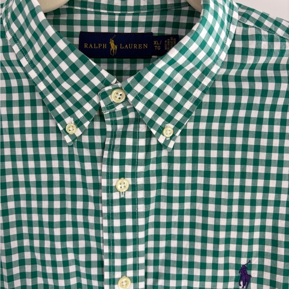 Ralph Lauren Green Plaid Men's Shirt - Picture 2 of 8